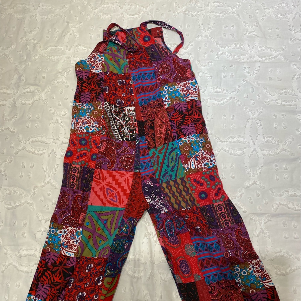 Colorful Boho overalls size S